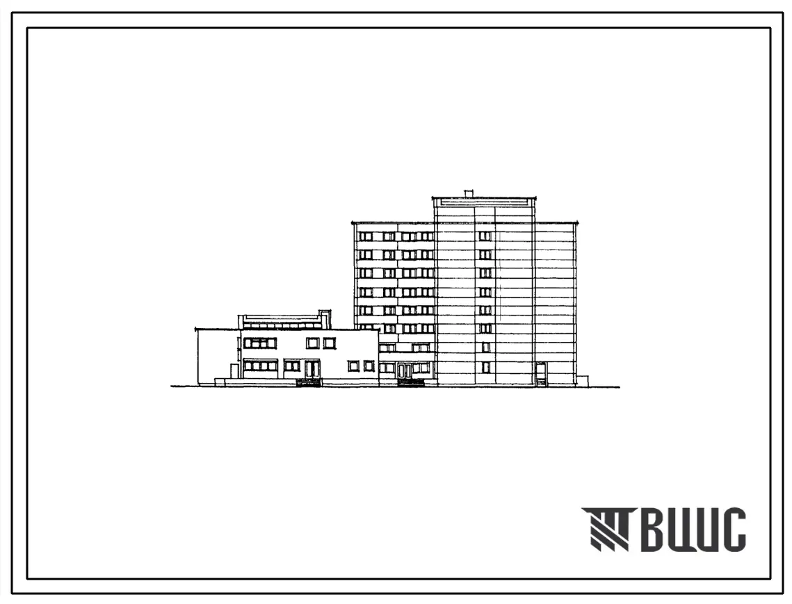 Типовой проект 282-5-57.85 Туристская гостиница на 300 мест с вариантом хозяйственно-бытовых помещений в подвале. В конструкциях серии 1-020-1/83). Для строительства в 1В климатическом подрайоне, 2 и 3 климатических районах