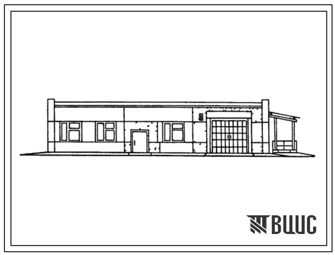 Типовой проект 416-7-199.83 Производственное здание ремонтно-эксплуатационного пункта электросетей