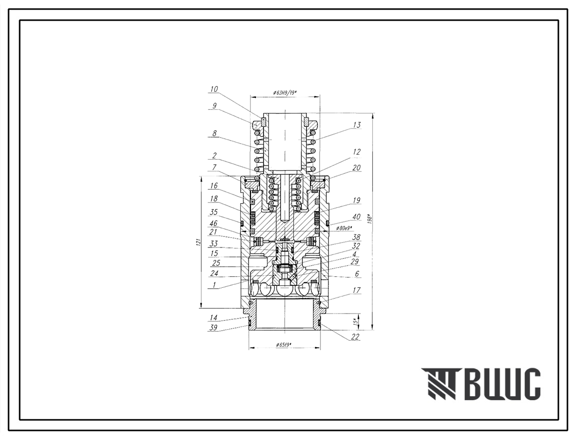 Шифр ЗМ050.040.01.00.000 Запорный модуль  ЗМ050.040.01.00.000