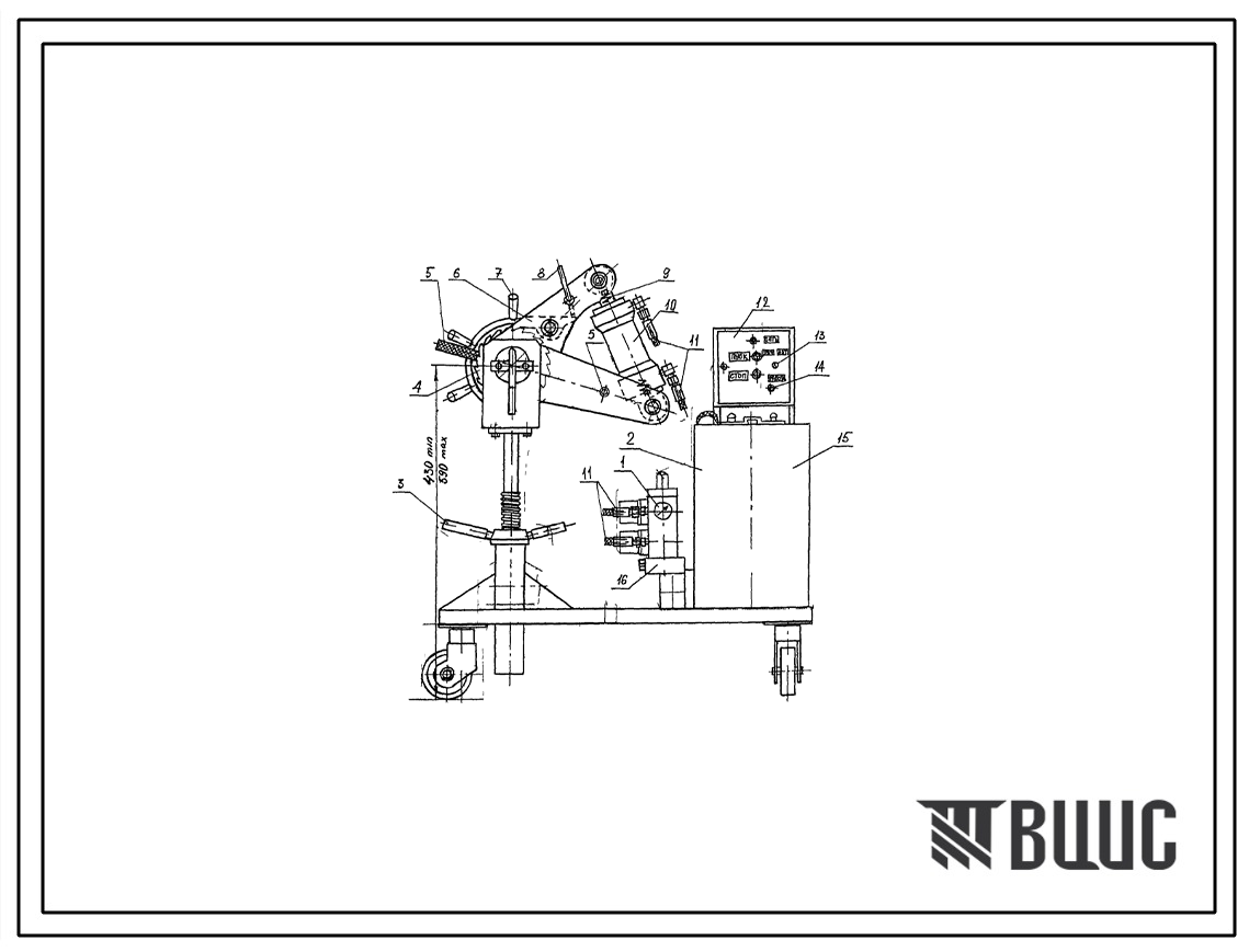 Шифр ГГБГ-1,2ПС Гайковерт гидравлический буксовой гайки типа ГГБГ