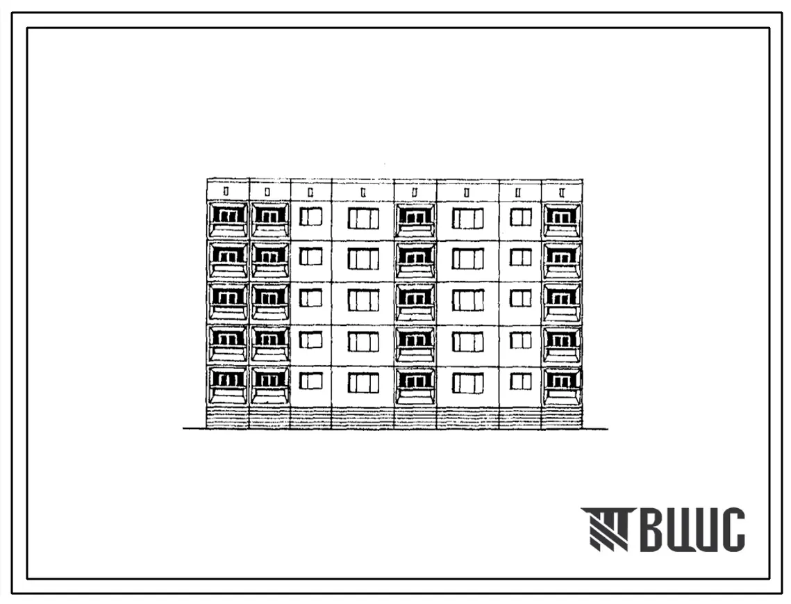 Типовой проект 97-0235с.86 Блок-секция 5-этажная 20-квартирная торцевая угловая левая 1Б.2Б.3Б.5Б