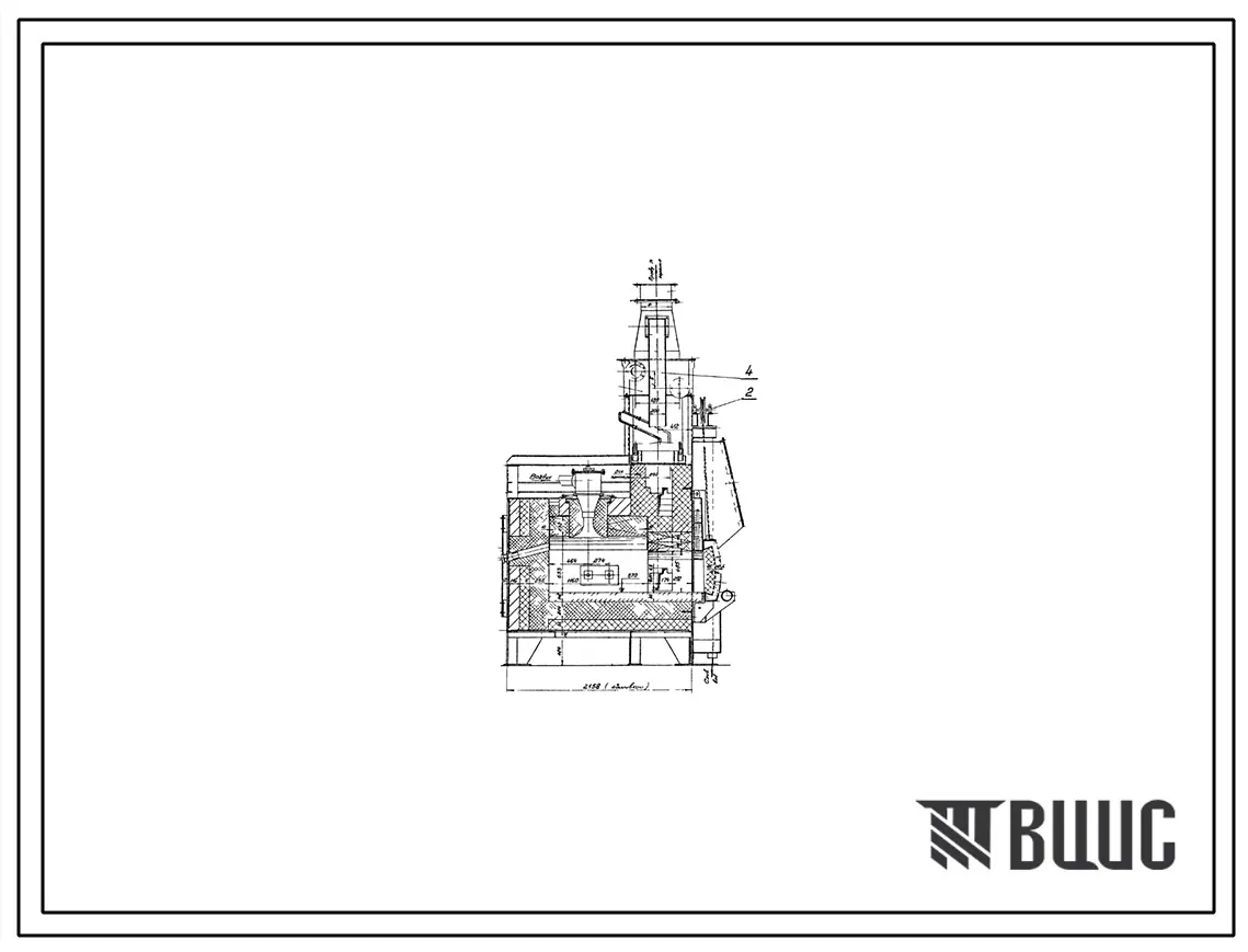 Проект 39763 Печь нагревательная двухкамерная размеры пода 2(1,16х1,16) м на газе