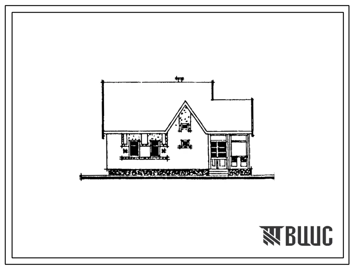Типовой проект 184-89-97.86 Жилой дом мансардный 1-квартирный с 3-комнатной квартирой