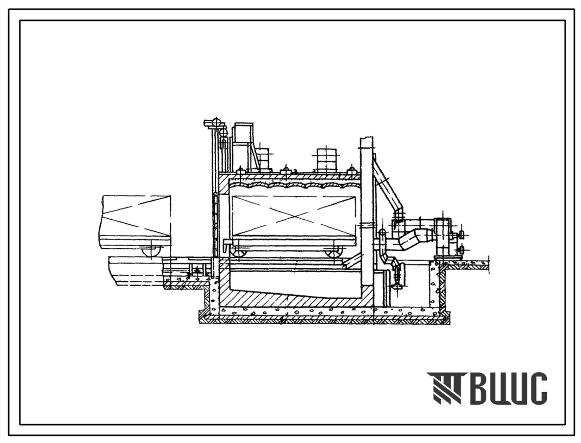 Типовой проект 406-9-79 Камерное сушило объемом 60 м3 для форм и стержней на мазуте