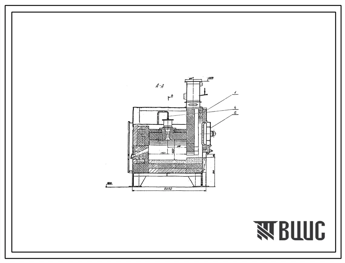 Проект 11581 Печь нагревательная щелевая размерами пода 1.16х1.16 м,на газе