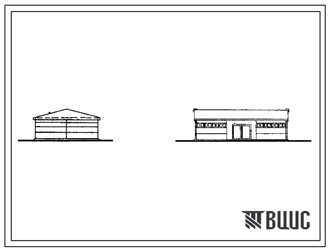 Типовой проект 709-9-7 Неотапливаемый склад для хранения агрегатов и инвентаря площадью 200 м2. Предназначен для хранения агрегатов и инвентаря в отделениях (бригадах) колхозов в совхозов. Размеры здания - 12x18 м.