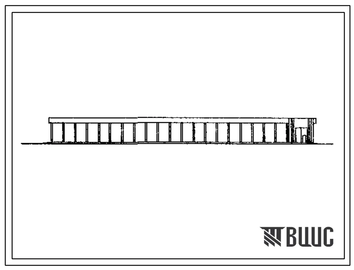 Типовой проект 813-5-30.90 Склад концкормов на 50 т с навесом для сена на 400 т (несущий каркас - деревянный). Хранение кормов – напольное. Размеры склада - 6x6 м; навеса - 12x60 м. Расчетная температура: -30°С. Стены – кирпичные. Покрытие - асбестоцемент