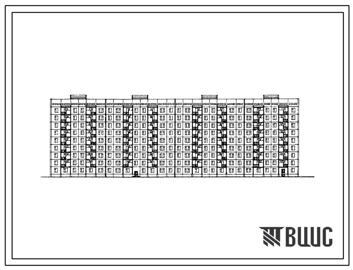 Типовой проект 161-148-44сп.85 Девятиэтажное общежитие для рабочих и служащих на 640 мест