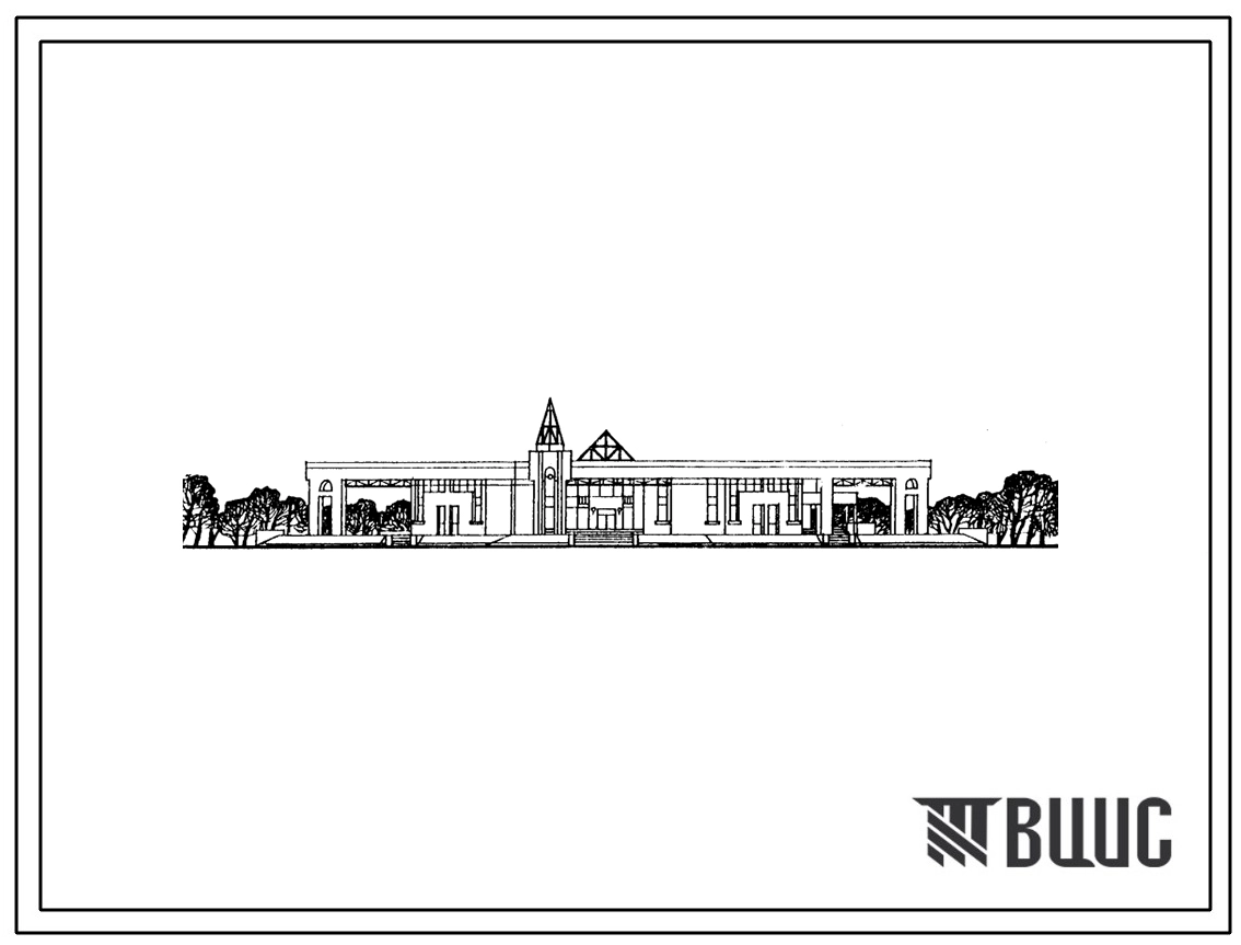 Типовой проект 264-012-310.90 Досуговый клуб на 500 посетителей с универсальной рекреацией. Здание двухэтажное. Стены из кирпича.