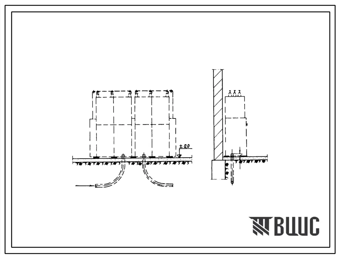 Серия 4.407-55 Установка комплектных батарей статических конденсаторов. Материалы для проектирования.