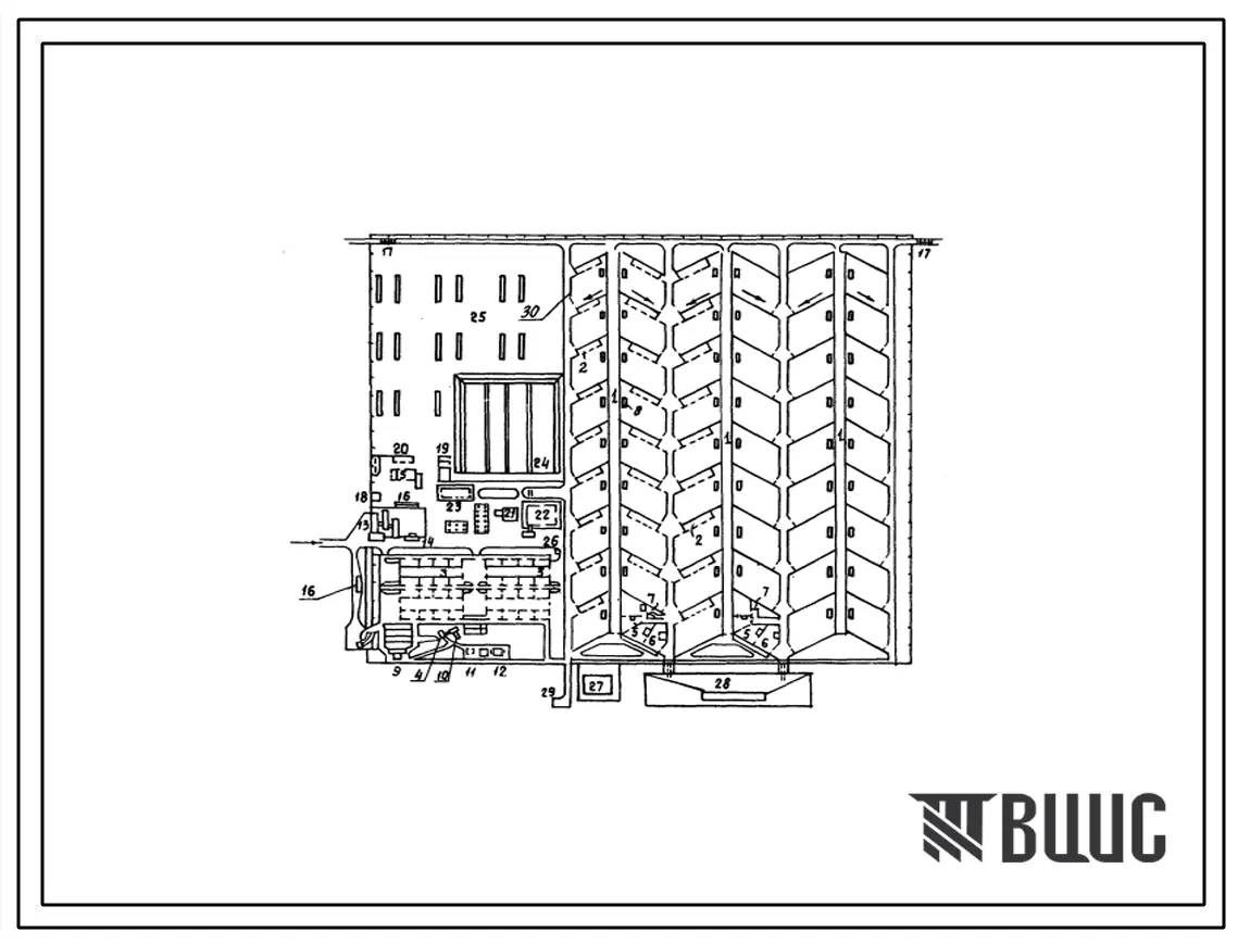 Типовой проект 819-205 Площадки по откорму молодняка крупного рогатого скота на 10 и 20 тыс.скотомест.