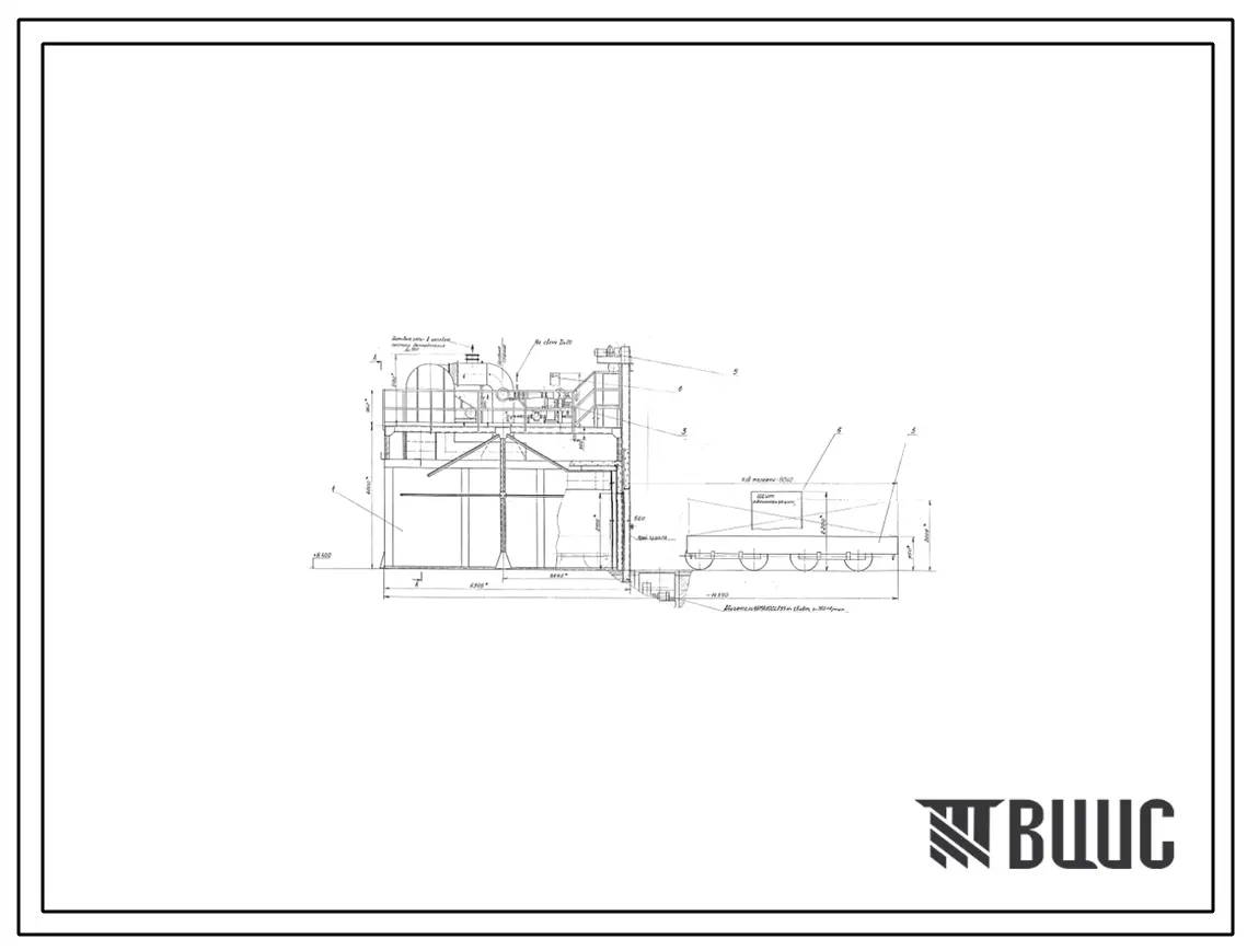 Проект 10421.02 Сушило камерное с тележкой объемом камеры 70 м3 для литейных полуформ на газе