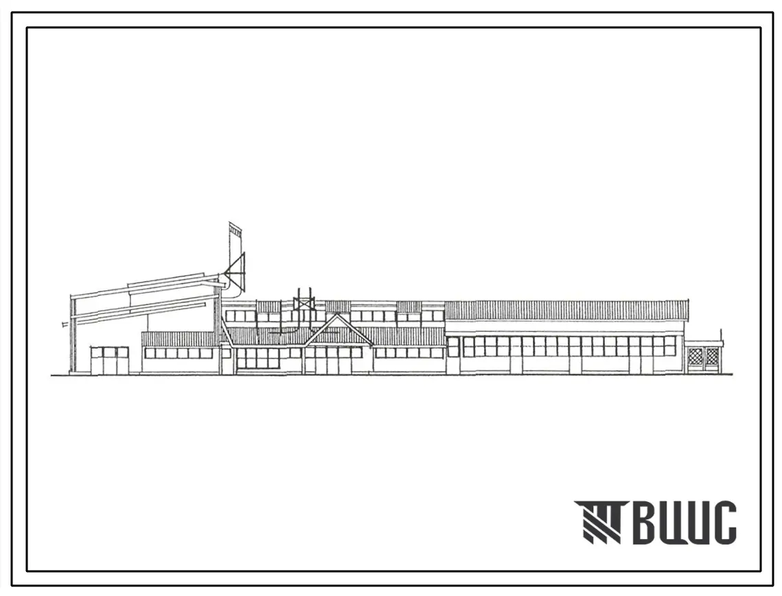 Типовой проект 503-4-74.92 Здание станции технического обслуживания легковых автомобилей на 6 постов