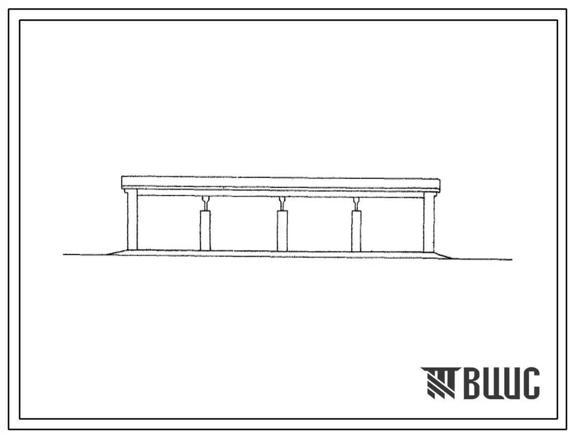 Типовой проект 817-129 Помещение для летней стоянки передвижных средств обслуживания сельскохозяйственных машин на 4 места