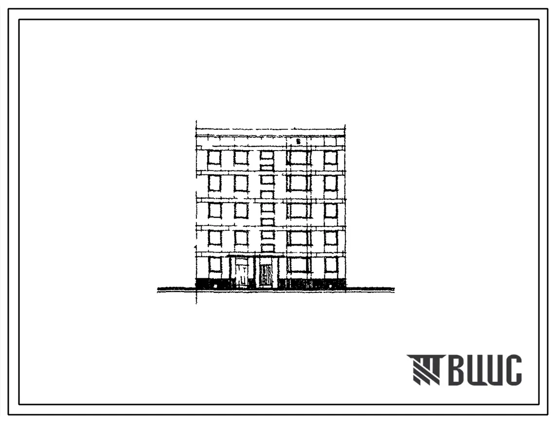 Типовой проект 123-06с Пятиэтажная блок-секция рядовая правая на 15 квартир со стенами из крупных керамзитобетонных блоков. Для строительства в г.Магадане и других районах северной строительно-климатической зоны с сейсмичностью 7 баллов.