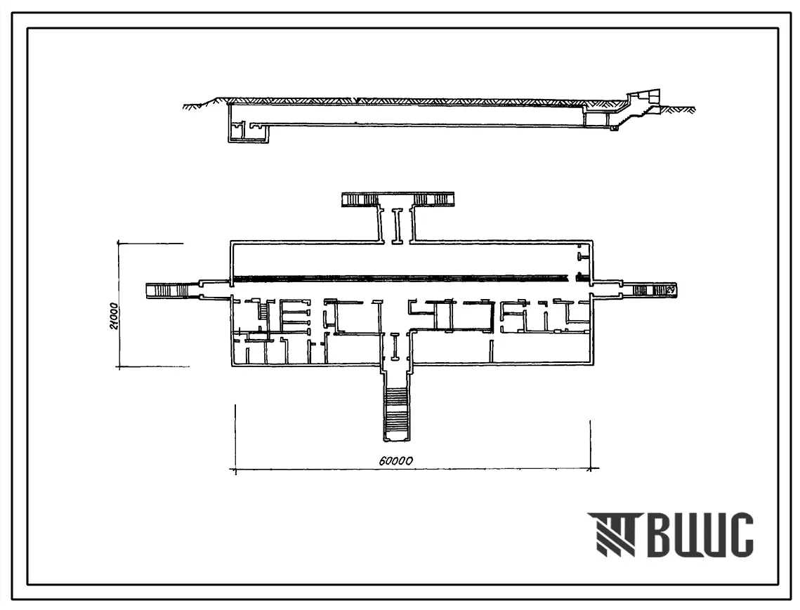 Типовой проект 292-6-13 Тир для стрельбы на дистанции 10, 25 и 50 м. Расположение-подземное.