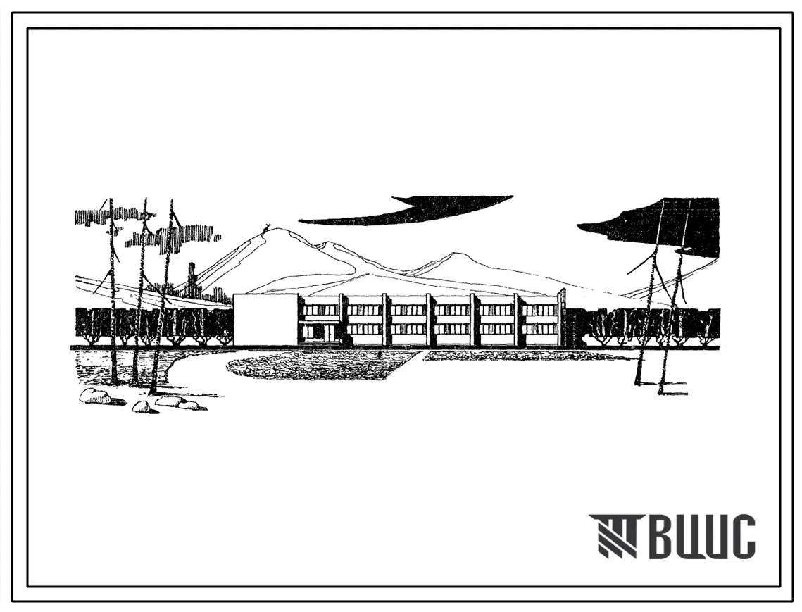 Типовой проект 244-3-7 Спальный корпус на 126 мест для пансионатов отдыха и туристических баз. Для строительства во 2 и 3 строительно-климатических зонах.