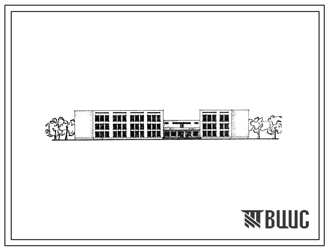Типовой проект 224-1-323 Средняя общеобразовательная школа на 30 классов (1176 учащихся), из местных строительных материалов, для строительства в 4А и 4Г климатических подрайонах