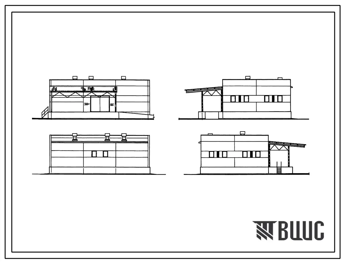 Типовой проект 705-3-33.88 Хранилище взрывчатых материалов вместимостью 120 т с рампой. Стены из панелей