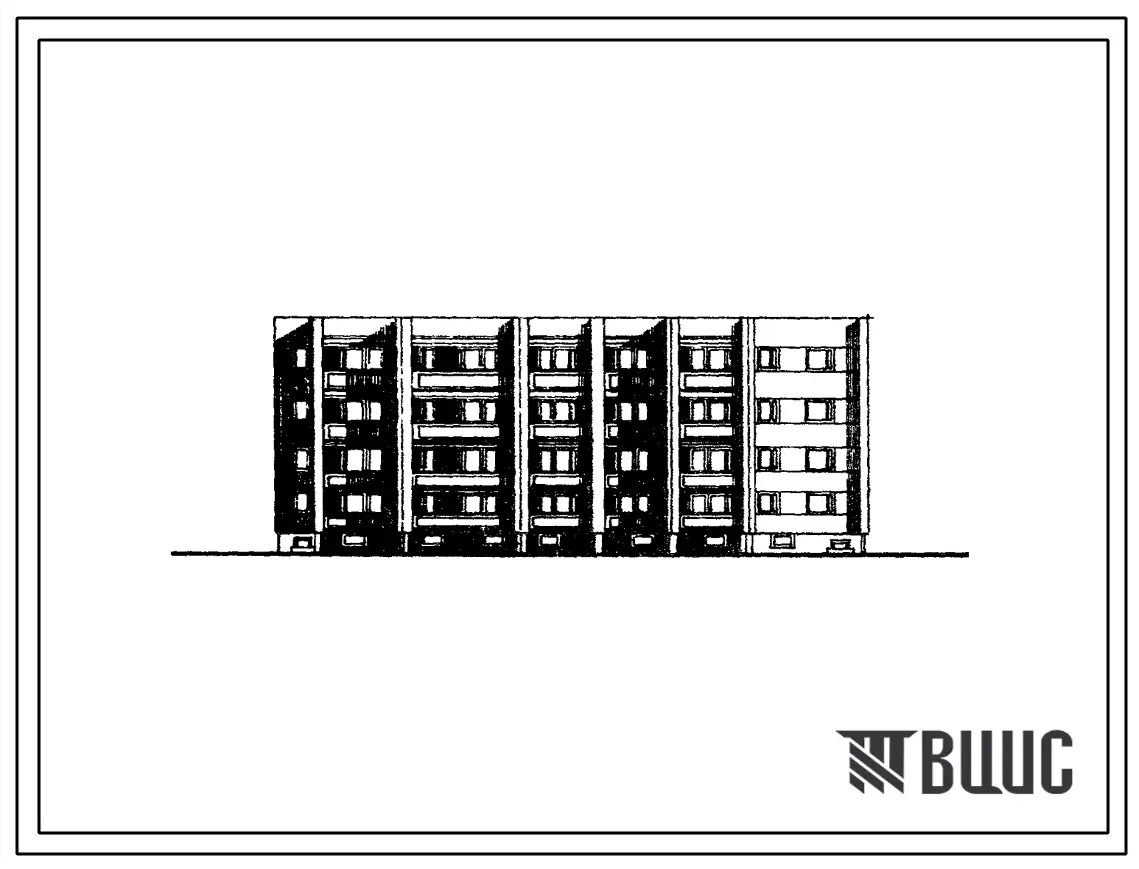 Типовой проект 1-318-42/1.2 Четырехэтажный двухсекционный 20- квартирный жилой дом. Для городского строительства в Литовской ССР