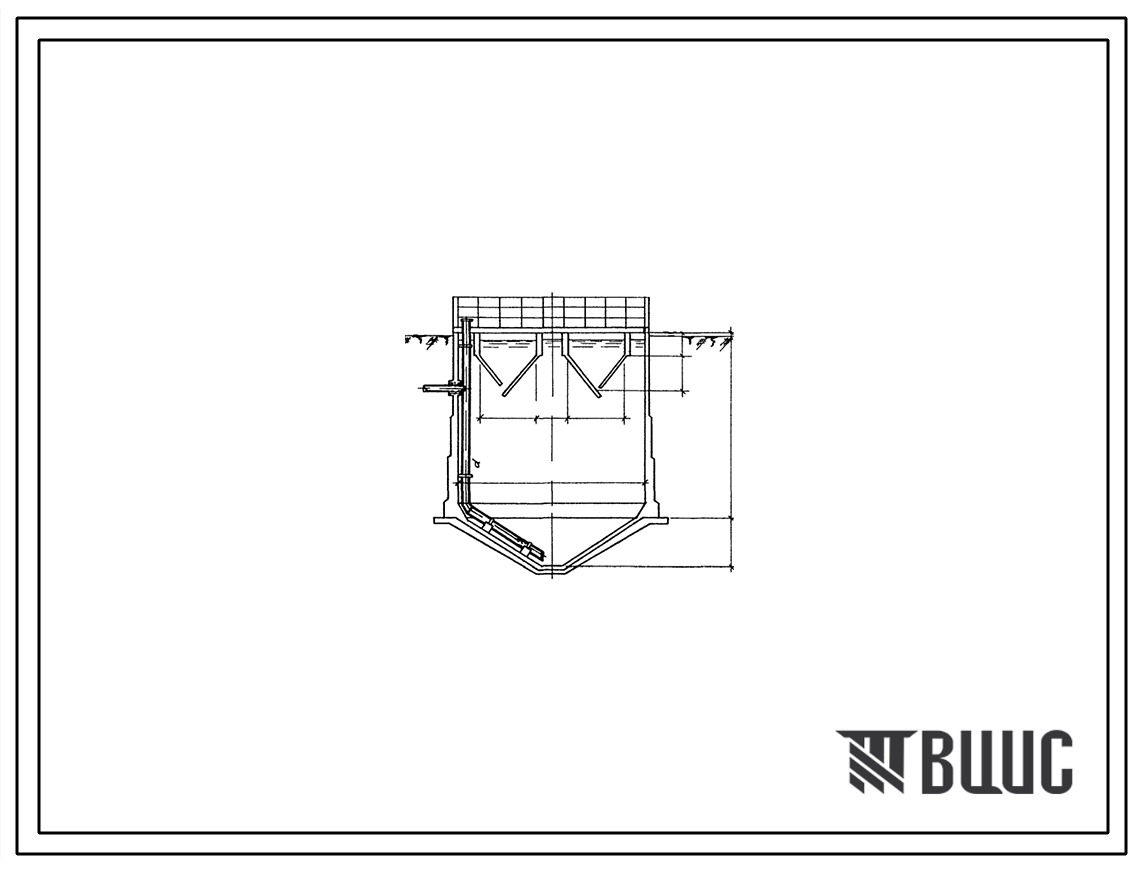 Типовой проект 902-2-73 Отстойники канализационные двухъярусные из монолитного железобетона диаметром 6 м