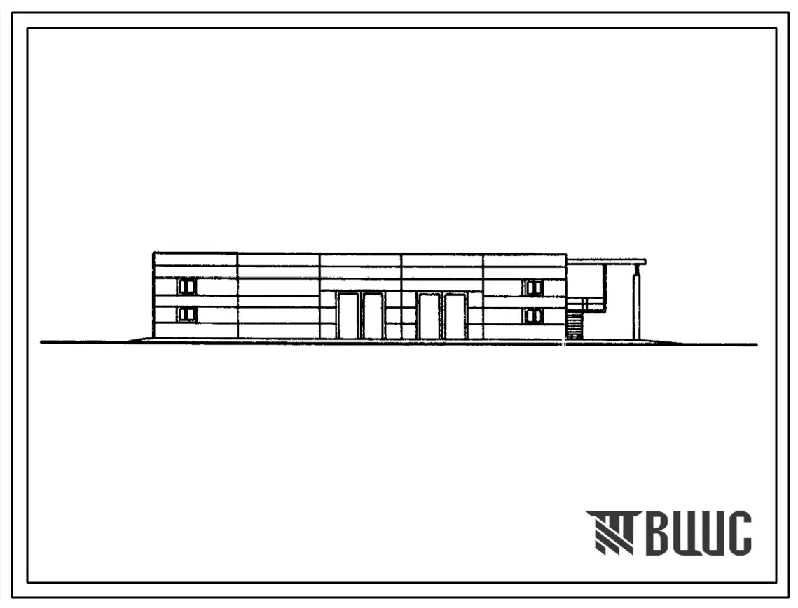 Типовой проект 802-6-23.87 Кормоцех производительностью 24 т/ч для свиноводческих ферм, функционирующих на местных кормах. Размеры здания - 12x36 м. Расчетная температура: -20, -30, -40°С. Стены - панельные легкобетонные.