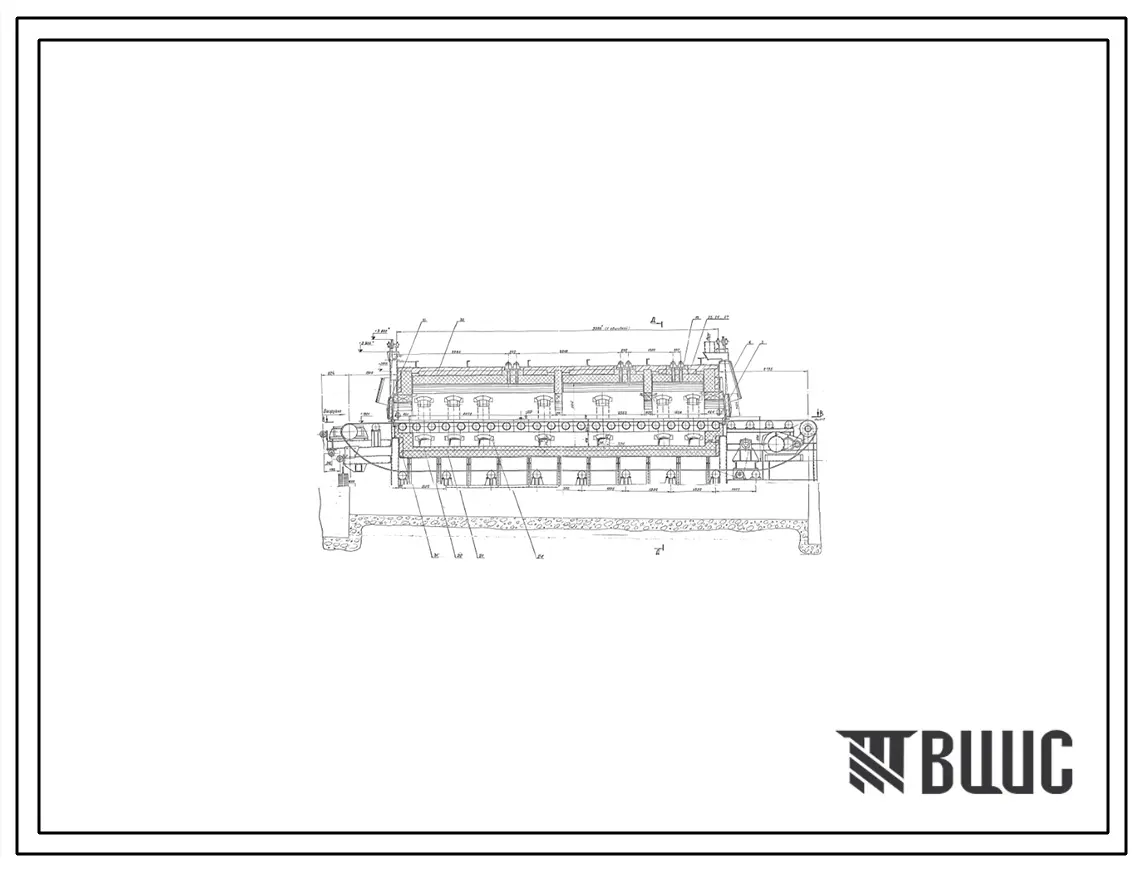 Проект 55517 Печь термическая конвейерная под отпуск размеры пода 2,204х9,048 м, на газе