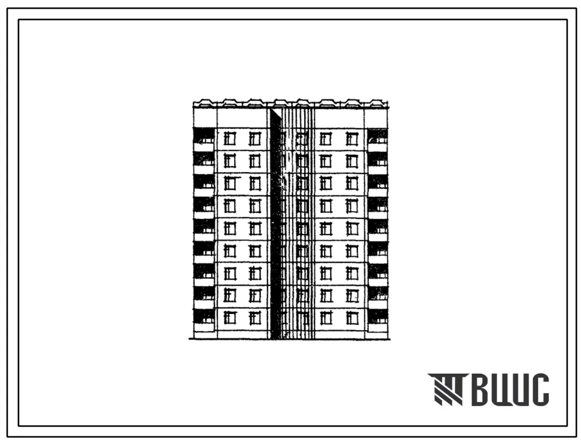 Типовой проект 135-0349.87 9-этажная блок-секция общежития для рабочих у служащих на 160 мест с помещениями культурно-массового назначения на 1-ом этаже