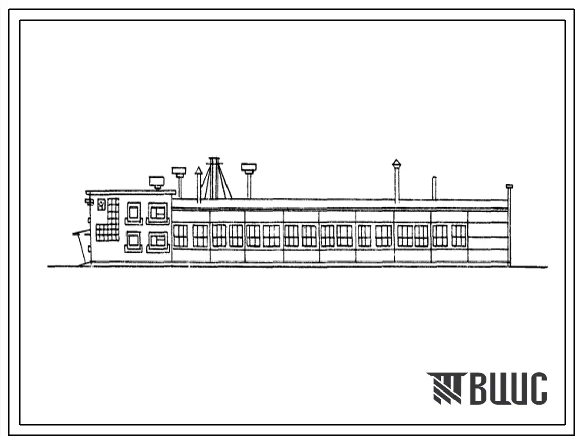 Типовой проект 816-184 Станция районного объединения «Сельхозтехника» по техническому обслуживанию машин и оборудования животноводческих и птицеводческих ферм и комплексов.