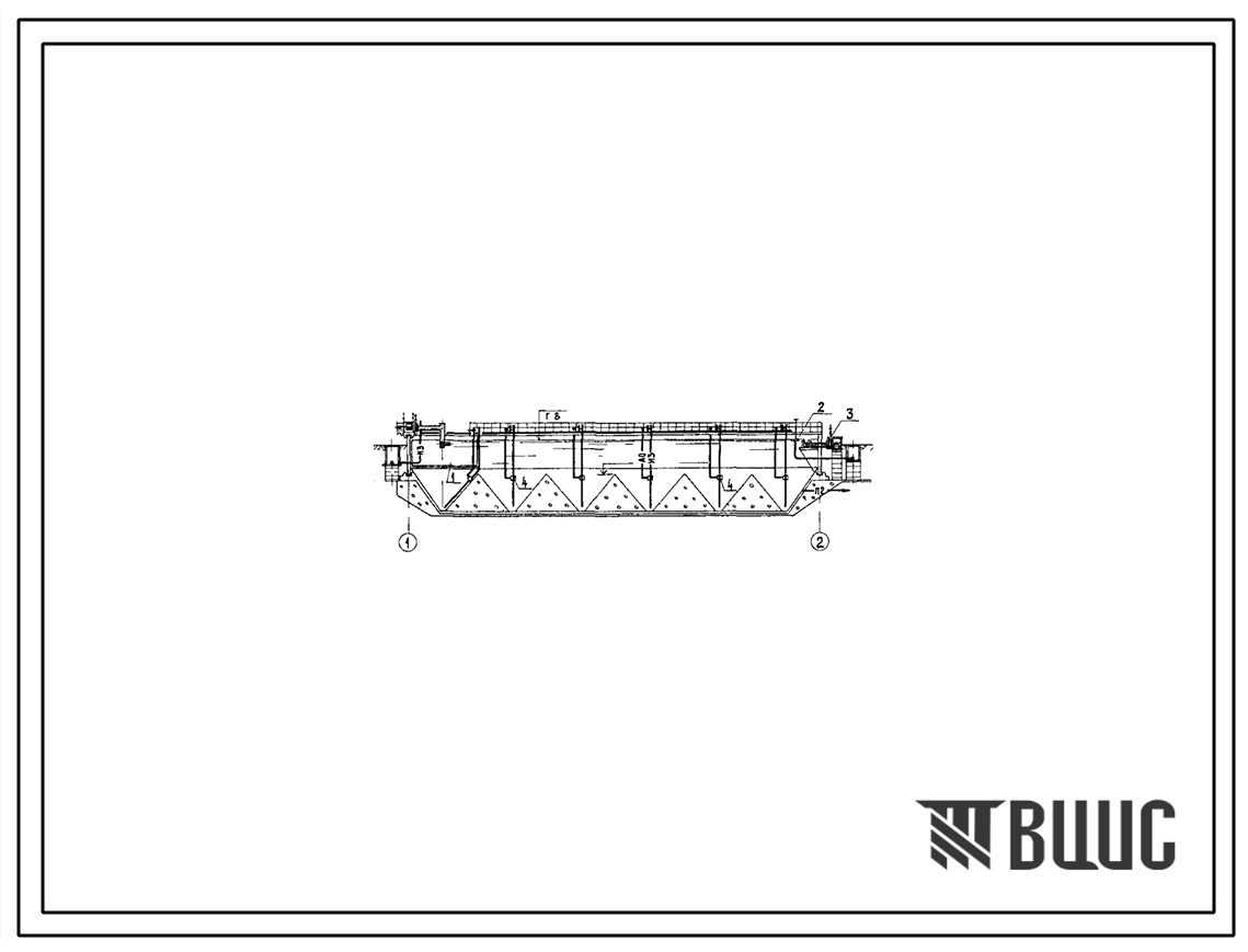 Типовой проект 902-2-430.87 Отстойники горизонтальные шириной 6 м со встроенной камерой хлопьеобразования (3 отделения)