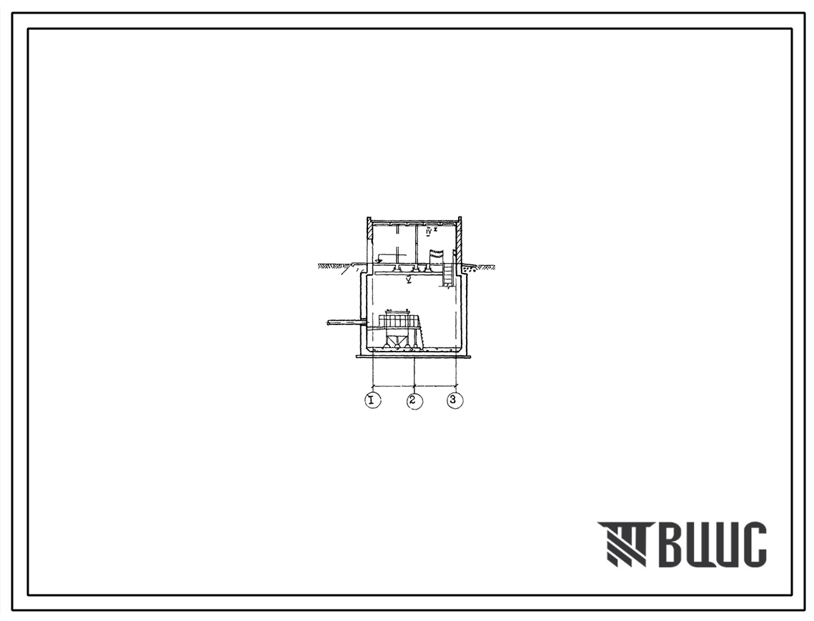 Типовой проект 902-1-47 Насосная станция для перекачки производственных кислых сточных вод производительностью от 30 до 110 куб.м/час при глубине заложения подводящего коллектора 3,5 (4) м