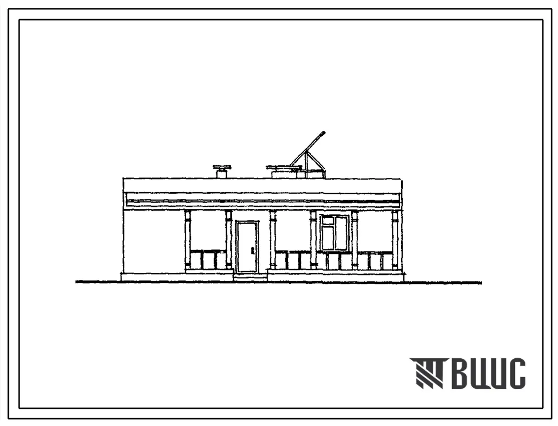 Типовой проект 183-000-132с Одноэтажный одноквартирный трехкомнатный жилой дом для индивидуальных застройщиков (стены из цементно-песчаных блоков).