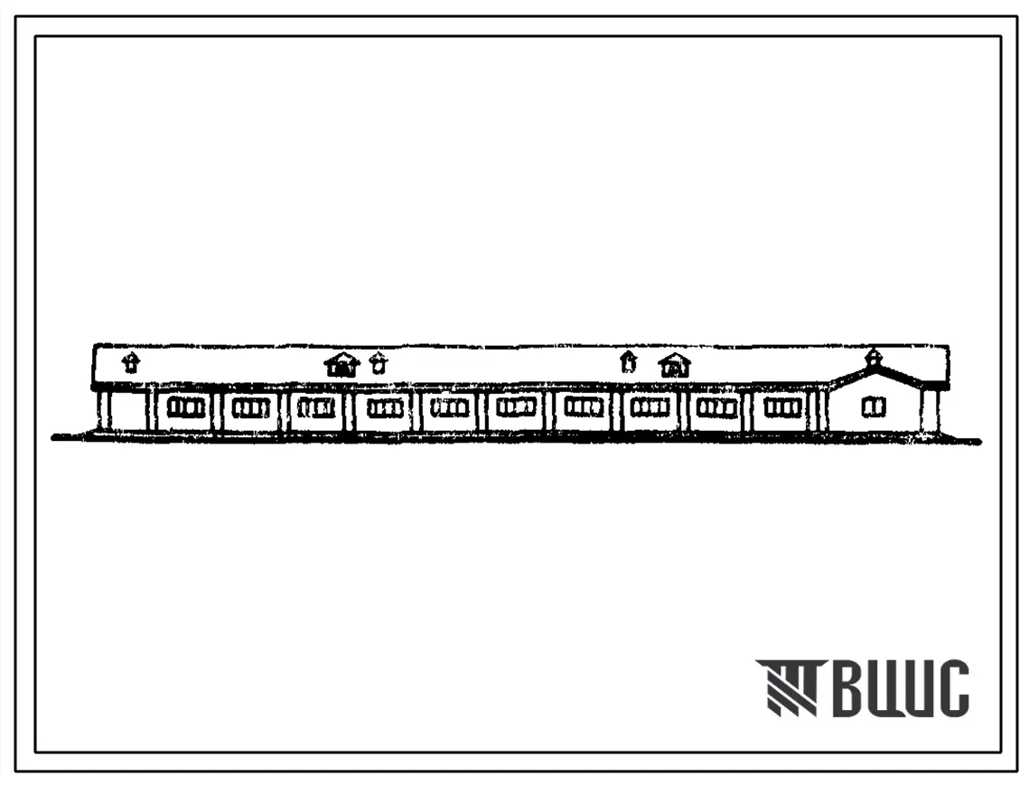 Типовой проект 801-4-103.13.86  Телятник на 360 голов. Для Северо-Западной зоны Содержание от 20 дней до 6 месяцев - в групповых клетках с боксами. Раздача кормов – мобильная. Уборка навоза – транспортерами. Размеры здания - 18x60 м. Расчетная температура