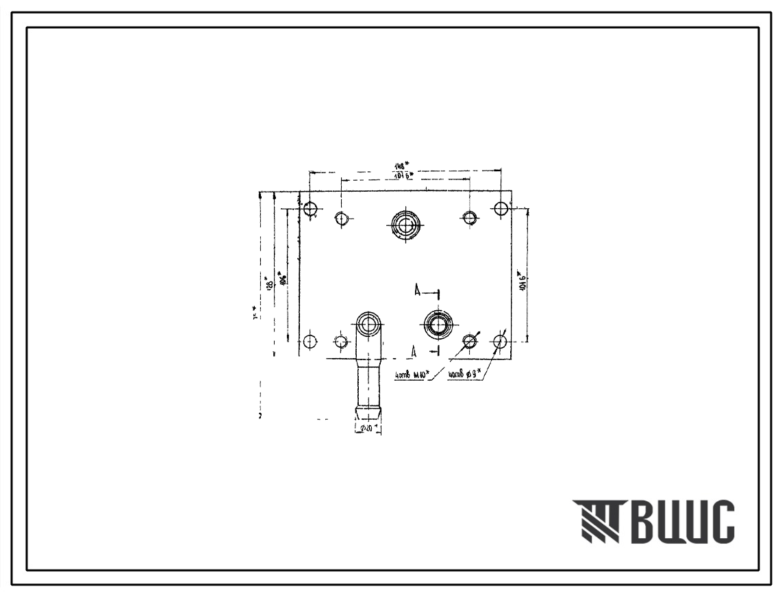 Шифр КО502Б-2.24.02.300 Плита дроссельная КО502Б-2.24.02.300