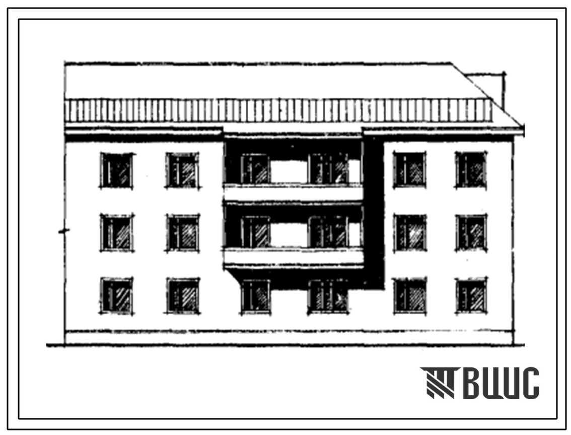 Типовой проект 52-0212с Трехэтажная блок-секция торцевая правая на 6 квартир (четырехкомнатных 4Б-3, пятикомнатных 5Б-3). Для строительства в районах сейсмичностью 7 и 8 баллов