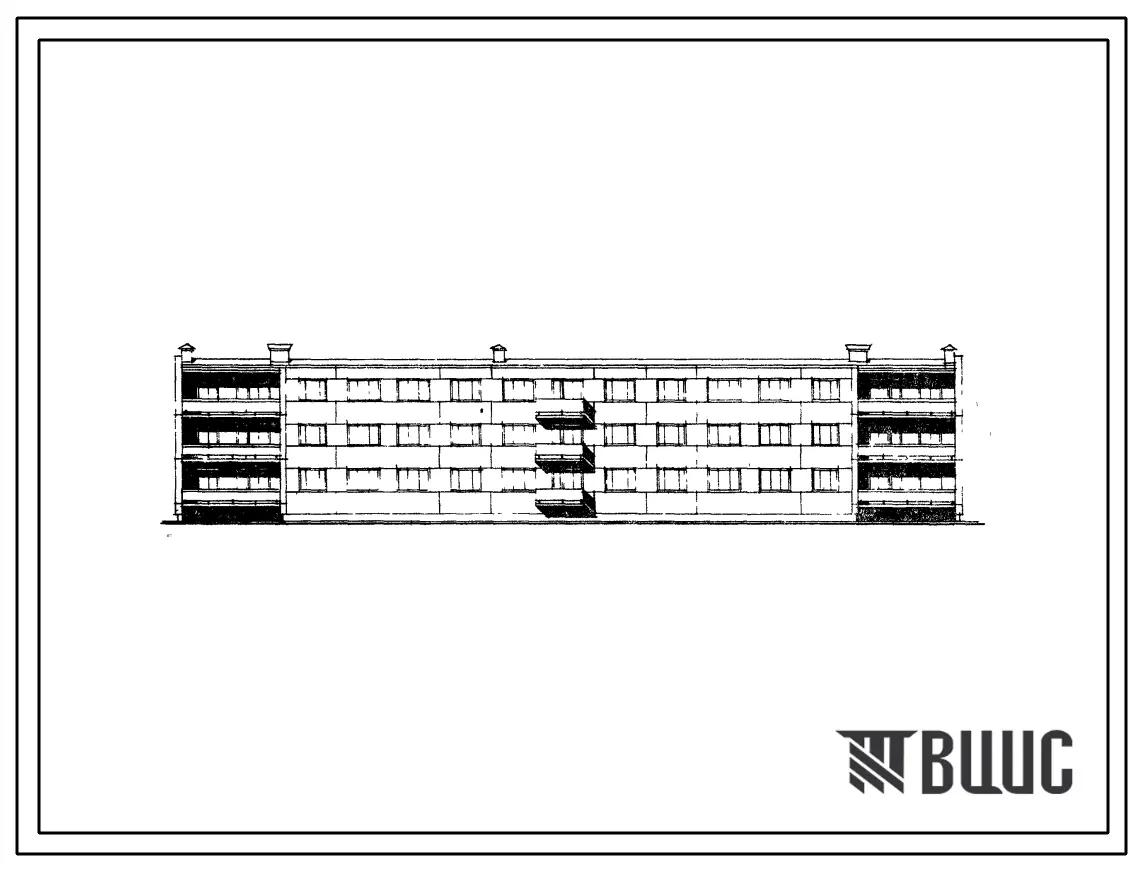 Типовой проект 111-25-3/1 Трехэтажный 21-квартирный жилой дом трехсекционный (двухкомнатных 2А-3, 2Б-6; трехкомнатных 3Б-6; четырехкомнатных 4Б-6).