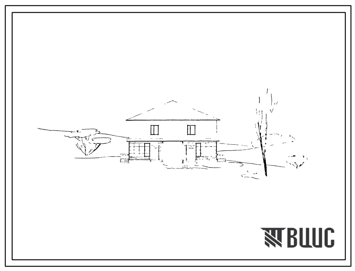 Типовой проект 144-12-56 Двухэтажный блокированный жилой дом для кооперативного строительства.