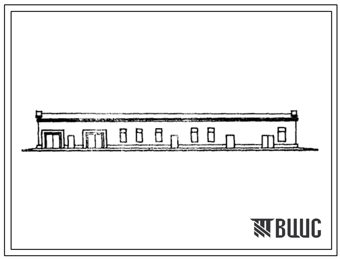 Типовой проект 416-4-24 Бытовой корпус для складов минеральных удобрений на 10 человек.