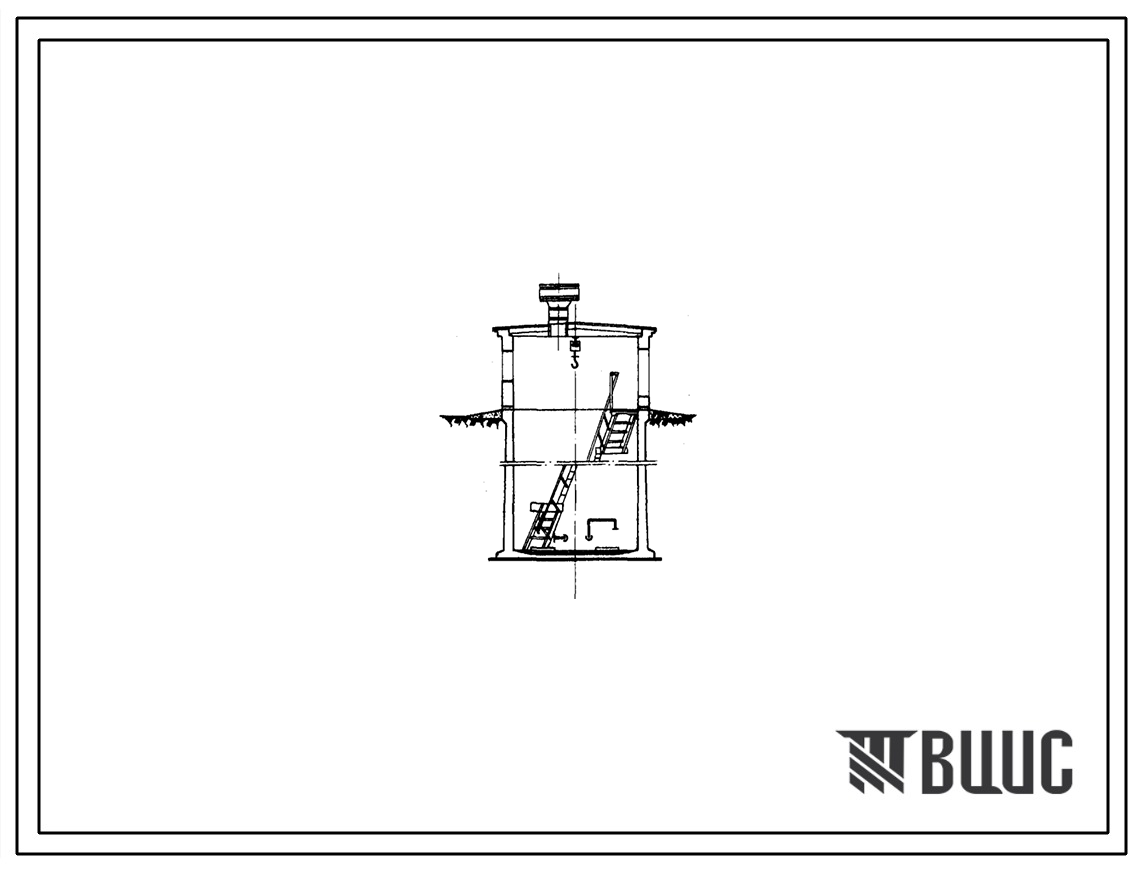 Типовой проект 901-2-50 Водопроводная насосная станция в шахте диаметром 4,0 м глубиной 4,0; 6,0 и 9,0 м производительностью от 5 до 200 м3 в час.