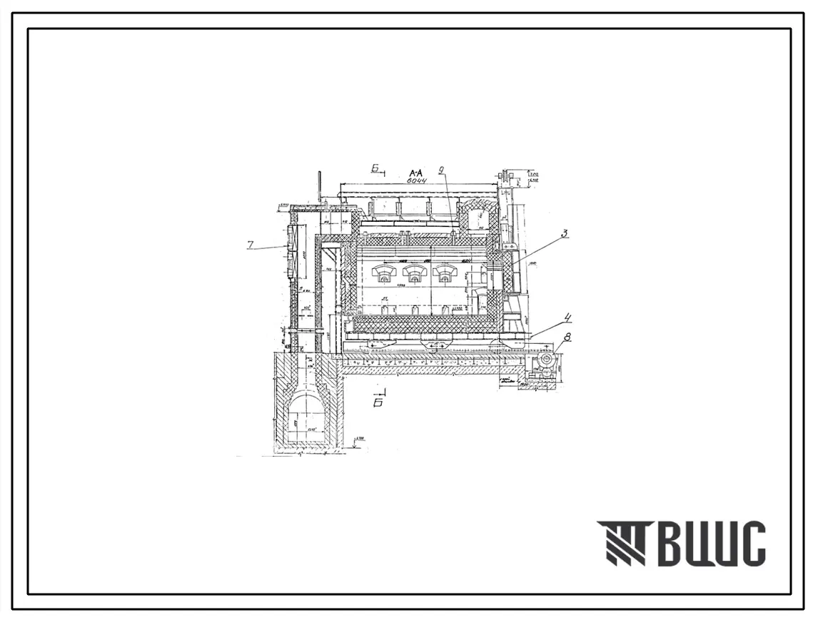 Проект 12106 Печь нагревательная с выкатным подом размерами 2.5х5.0 м на газе