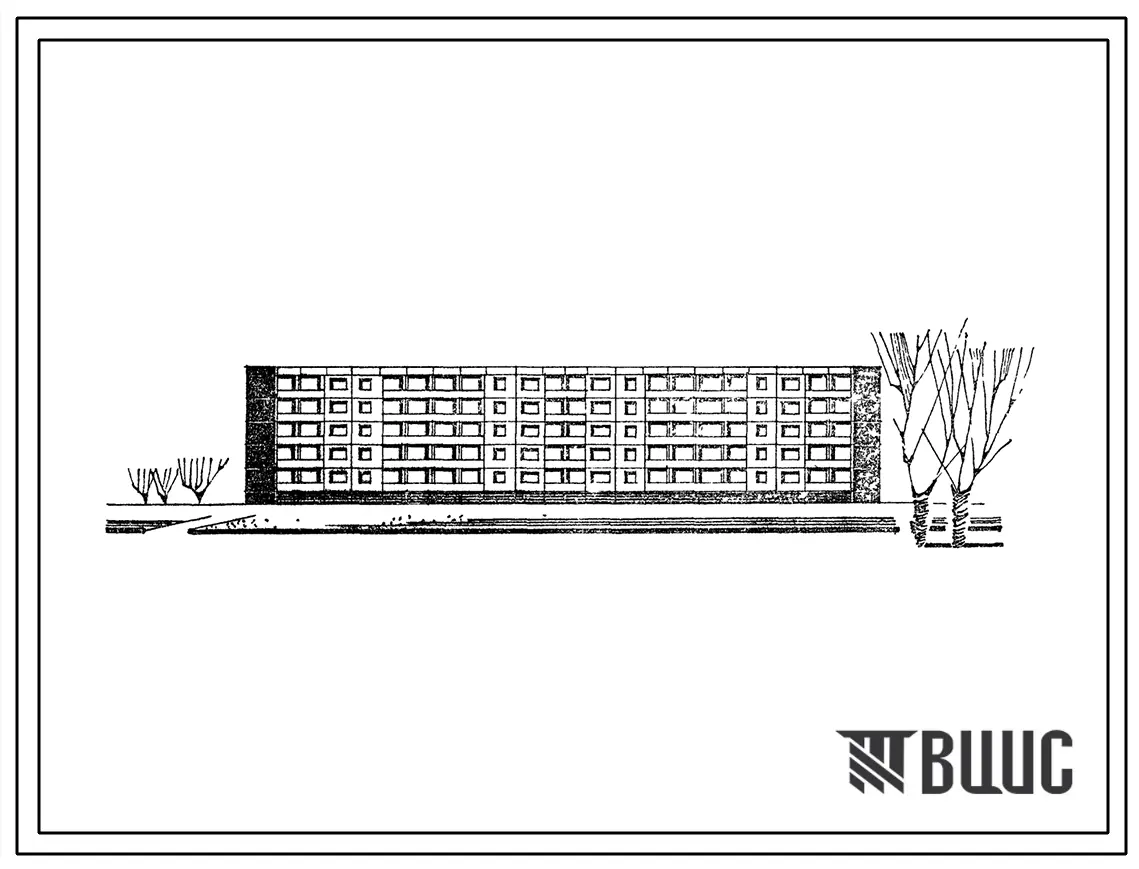 Типовой проект 1-464ЛИ-17/4  Пятиэтажный четырехсекционный крупнопанельный жилой дом на 60 квартир.