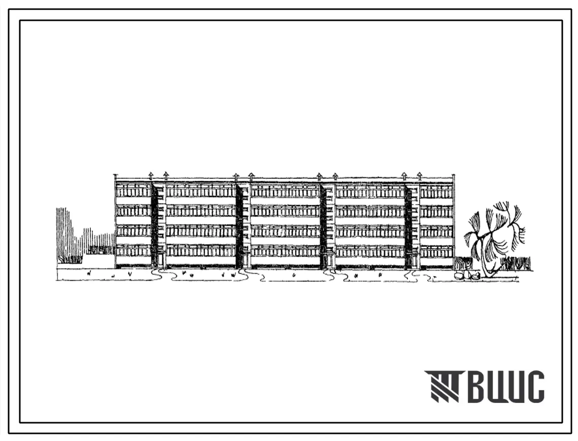 Типовой проект 111-146-1 Четырехсекционный крупнопанельный дом на 32 квартиры (трехкомнатных 3Б-16; четырехкомнатных 4Б-16) с шагом поперечных стен 2,6; 3,0 и 3,2 м, для строительства в 4Г климатическом подрайоне