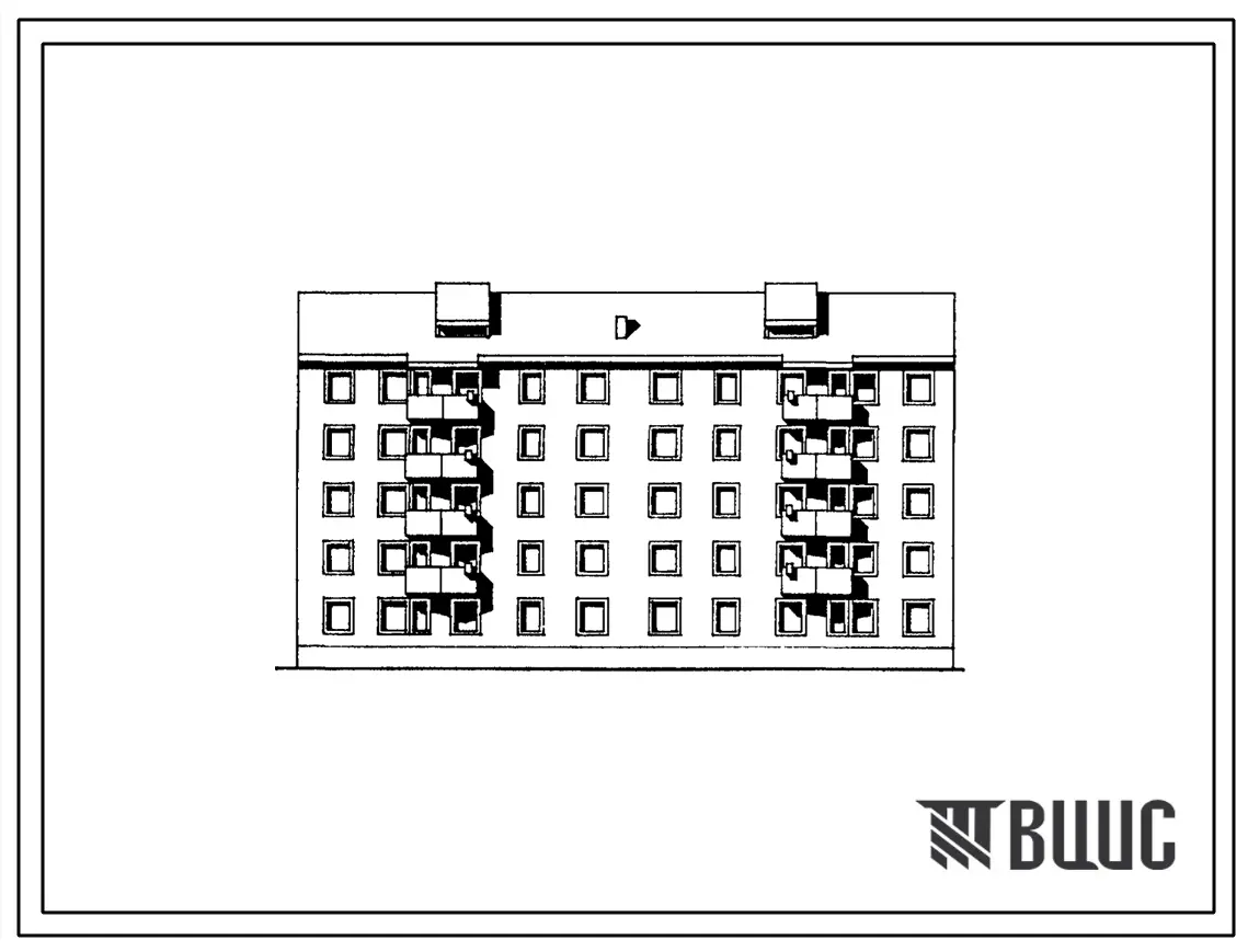Типовой проект 114-02c.85 Блок-секция 5-ти этажная 2-ух секционная 30-квартиная