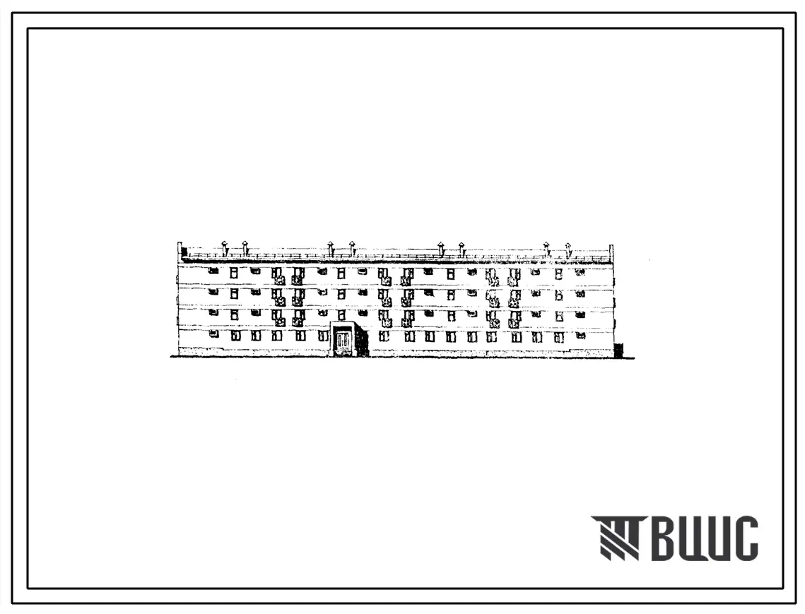Типовой проект 114-77-88с.85 Четырехэтажный четырехсекционный жилой дом на 26 квартир со встроенной библиотекой  на 35 тыс. единиц, с читальным залом на 30 мест. Для строительства в 4А и 4Г климатических подрайонах сейсмичностью 7 и 8 баллов