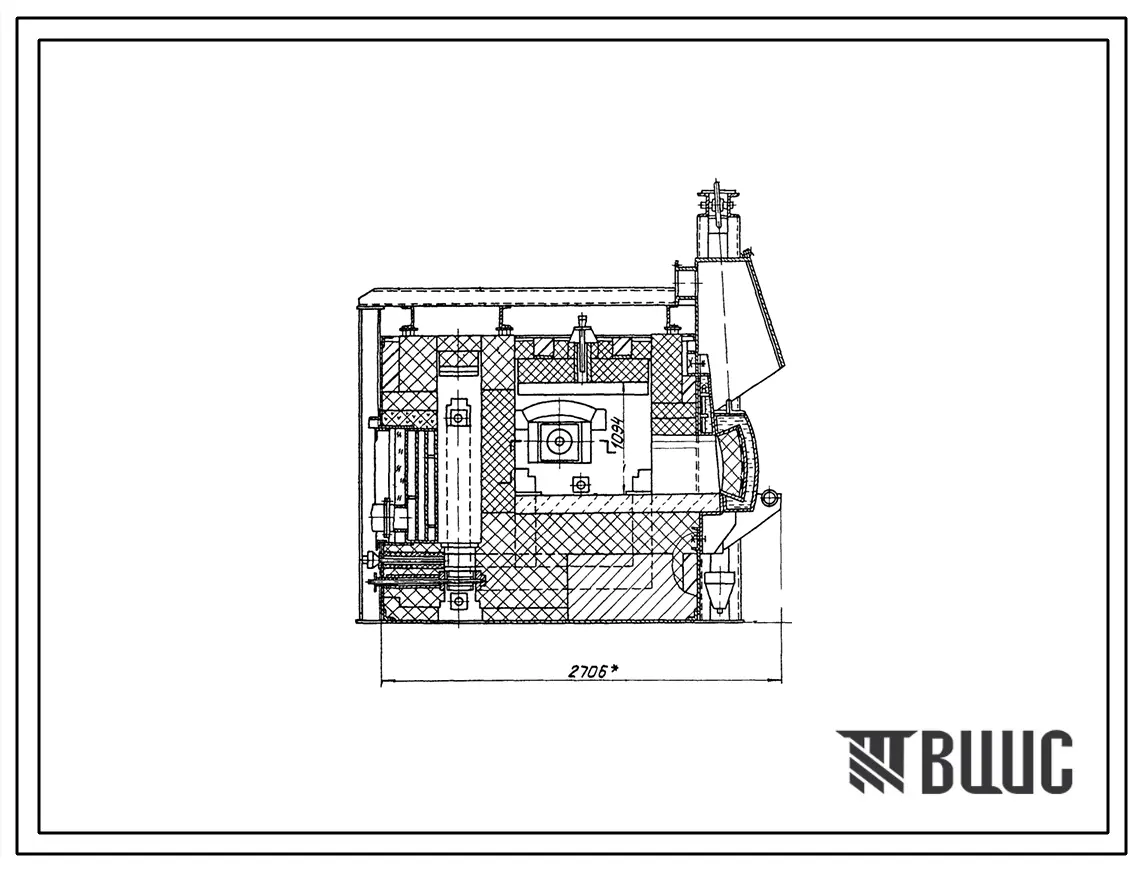 Типовой проект 406-9-322.86 Печь нагревательная камерная размерами пода 1,04х0,93 м на газе и мазуте с отводом дыма в боров