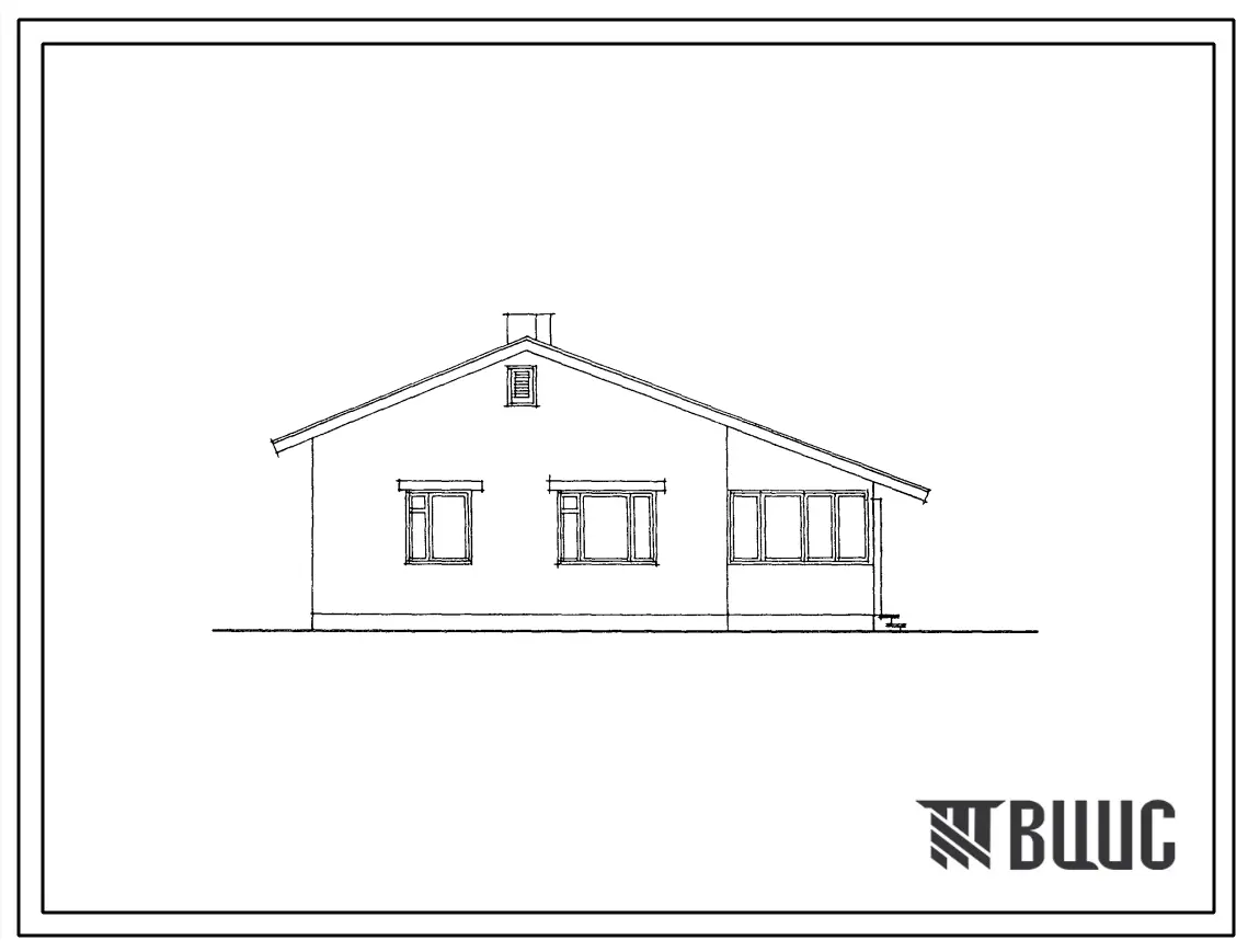 Типовой проект 184-16-48/1 1-этажный 1-квартирный 3-комнатный жилой дом с квартирой типа 3А.  Для строительства в 1В климатическом подрайоне, 2 и 3 климатических районах.