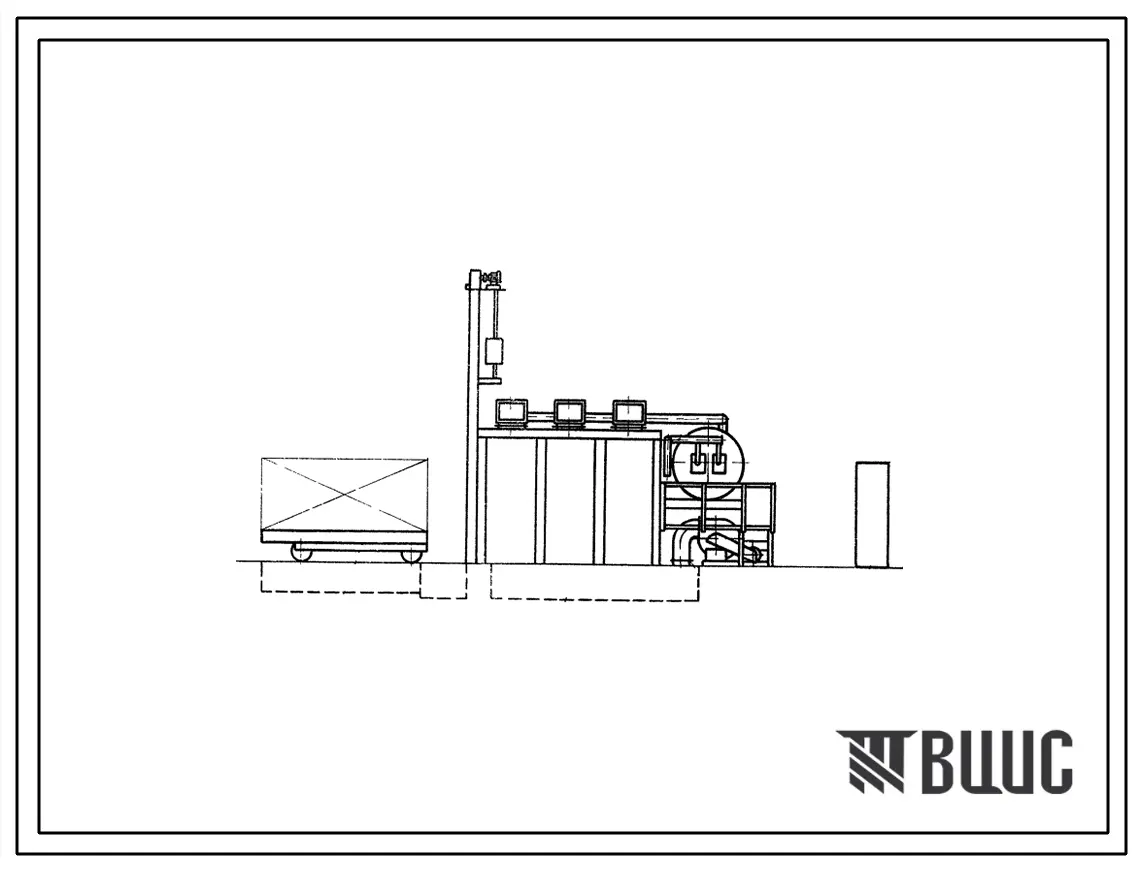 Типовой проект 406-9-202 Сушило камерное с тележкой, объем камеры 35 м3, на мазуте для литейных форм и стержней