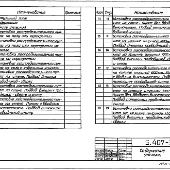 Состав фльбома. Серия 5.407-36 УстановкаВыпуск 1 Рабочие чертежи