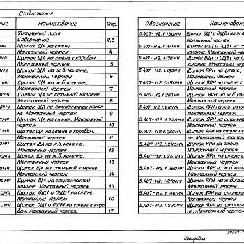 Состав фльбома. Серия 5.407-112 УстановкаВыпуск 1 Монтажные чертежи. Чертежи изделий