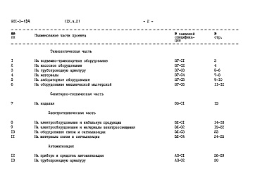 Состав альбома. Типовой проект 901-3-139Альбом 4 Часть 1 Заказные спецификации. Блок медленных фильтров (из т.п. 901-3-134). Часть 2 Блок служебных помещений с насосной станцией II-подъема.